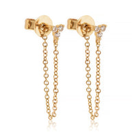 Clover Diamond Chain Earrings