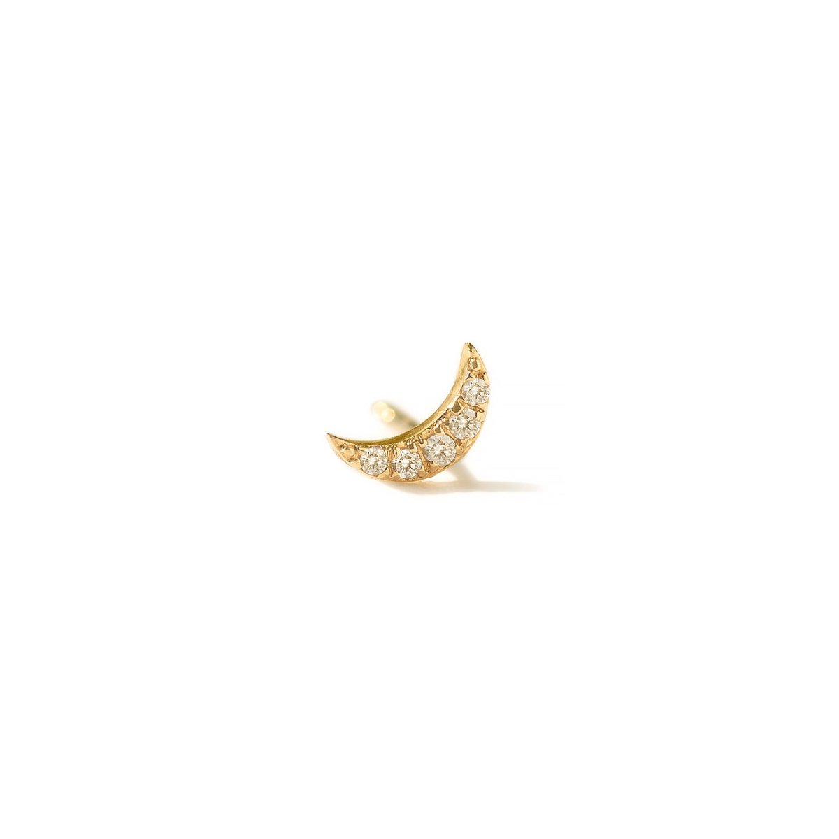 Tiny Moon Diamond Stud