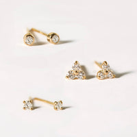 Mini Diamond Bezel Studs