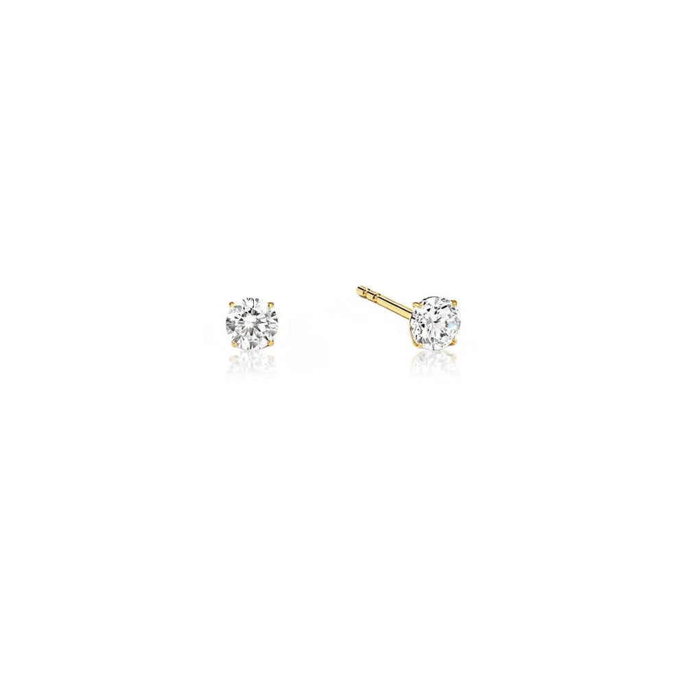 Diamond & 14k Gold Revival Mini Frame Stud Earrings