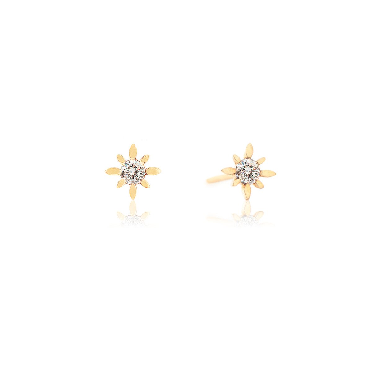 Tiny Starburst Stud Earrings