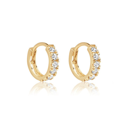 Diamond Pave Huggie Earrings