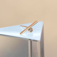 Single Diamond Bar Stud