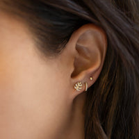 Diamond Monstera Studs