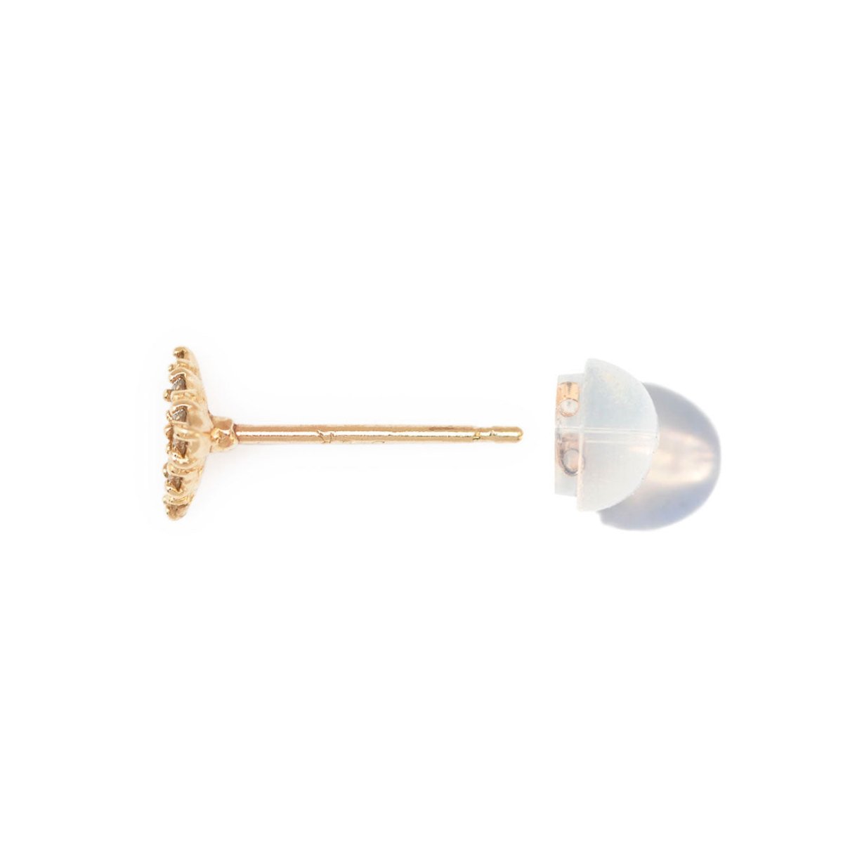 Single V Diamond Stud Earring