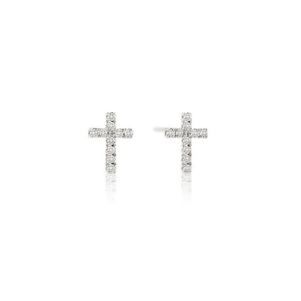 Diamond Cross Studs