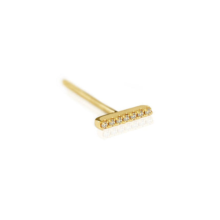 Diamond Bar Single Earring