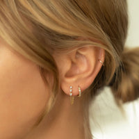 Diamond Drop Chain Earrings