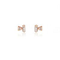 Diamond Baguette Duet Studs