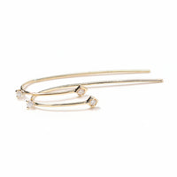 Double Micro-Diamond Threader Earrings