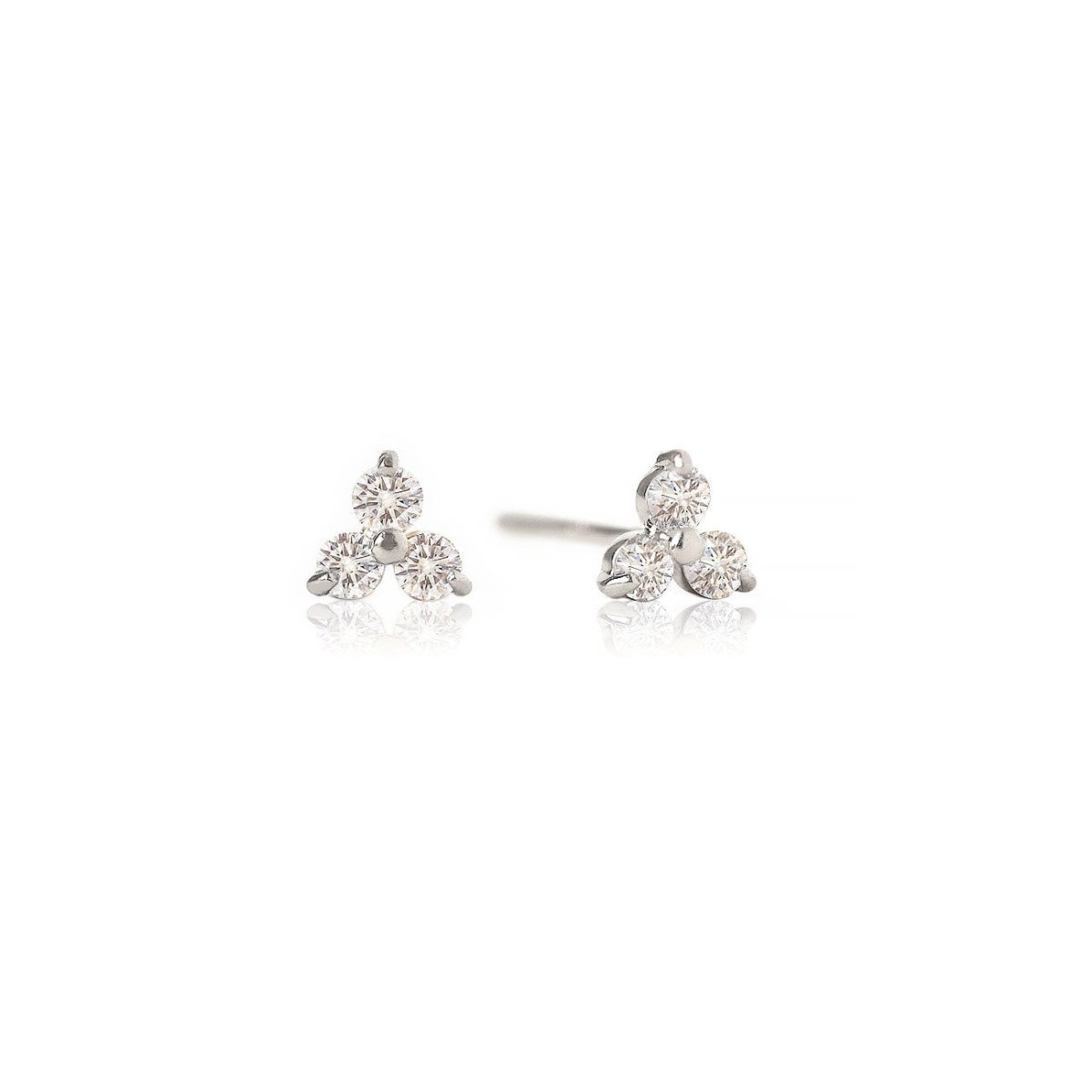 Diamond Clover Studs