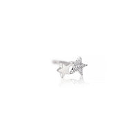 Double Star Diamond Single Earring