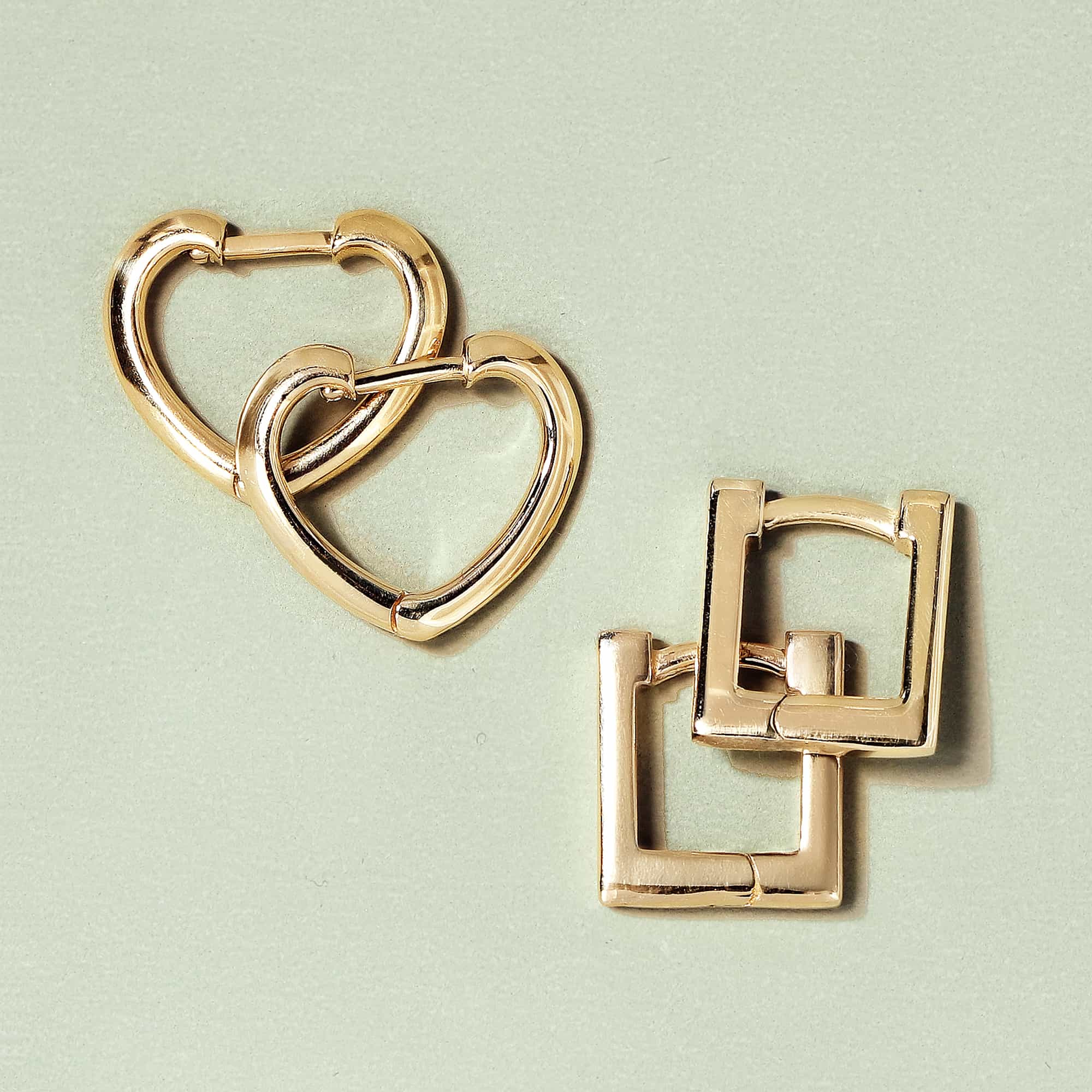 Mini Heart Huggie Hoops