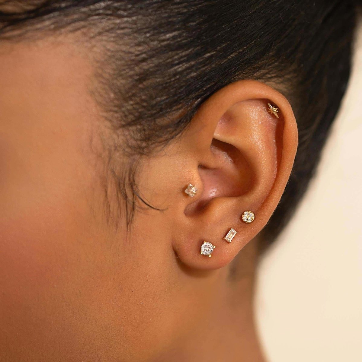 Tiny Pavé Disc Flatback Stud