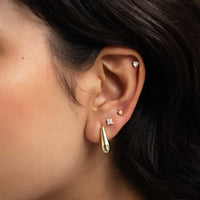 Delta Sculptural Small Hoops