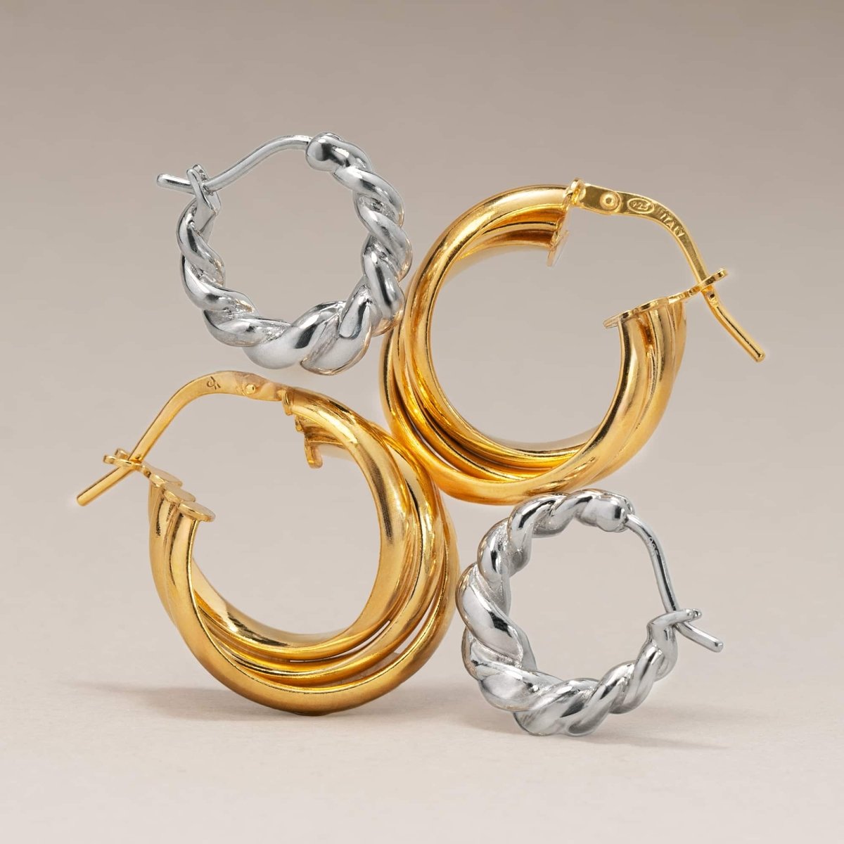 Chunky Twisted Hoops