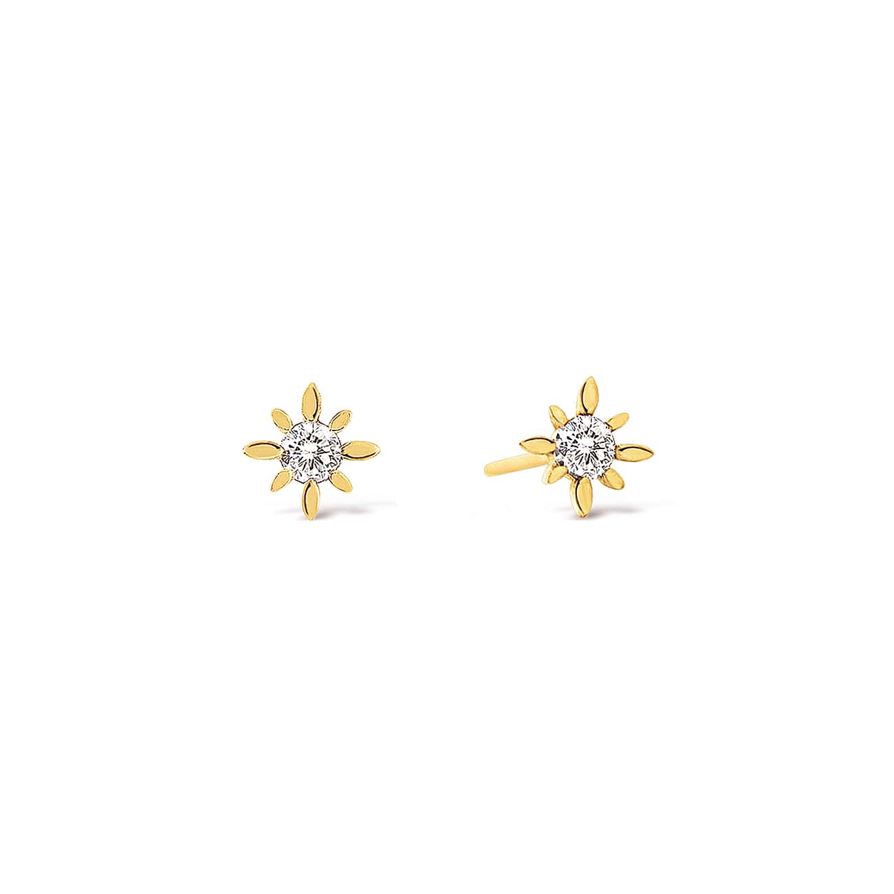 Tiny Starburst Stud Earrings