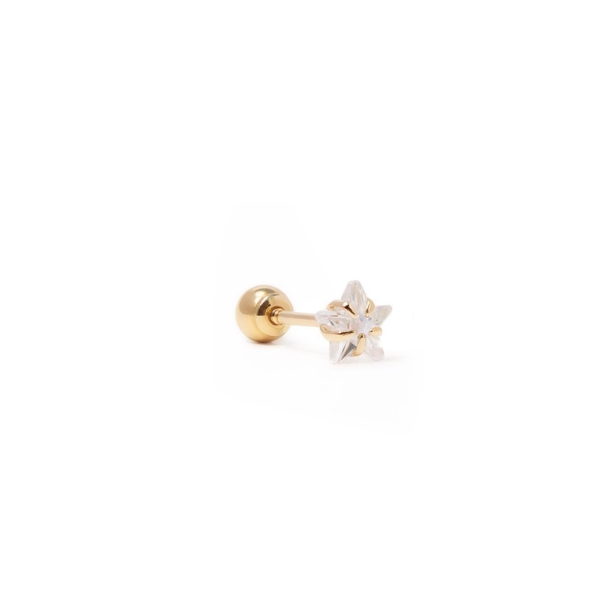 Solid Gold Tiny Star Single Stud