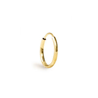 14K Solid Gold Thin Huggie Single Hoop