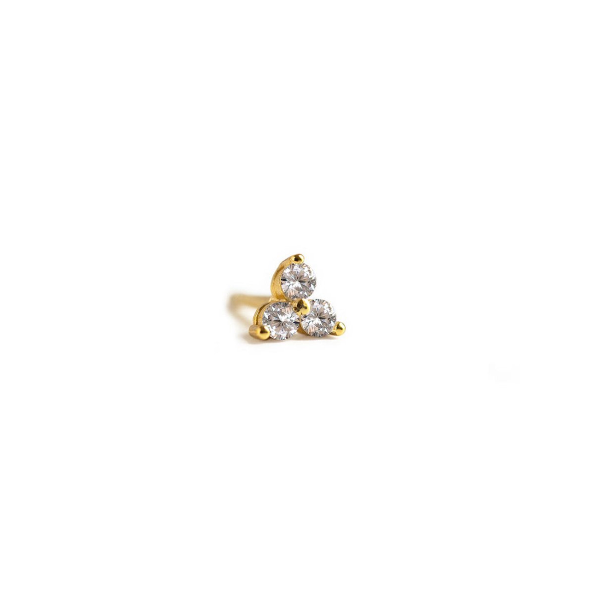 Tiny Clover Pave Stud