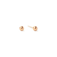 Tiny 14K Rose Gold Sphere Studs