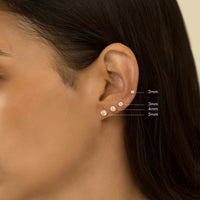 Bezel Stud Earrings