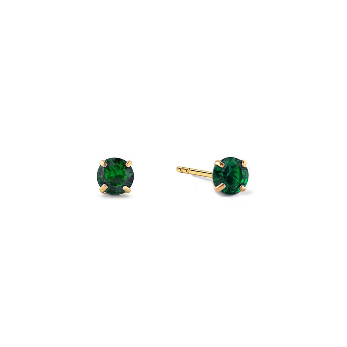 Birthstone Tiny Studs Emerald