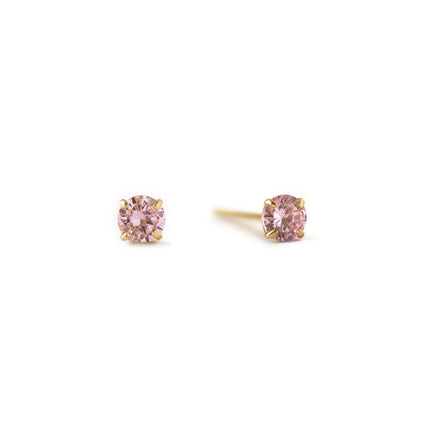 Birthstone Tiny Studs Pink