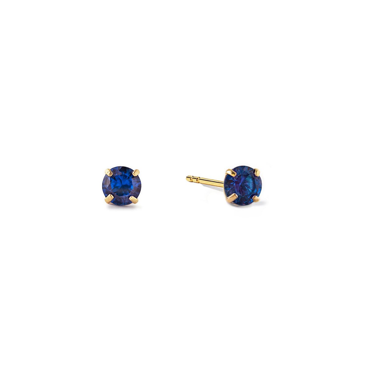 Birthstone Tiny Studs Blue Sapphire