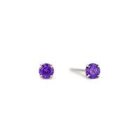 Birthstone Tiny Studs Amethyst