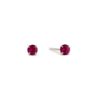 Birthstone Tiny Studs Ruby