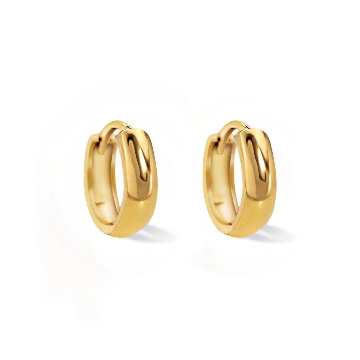 14K Gold Boyfriend Huggie Earrings