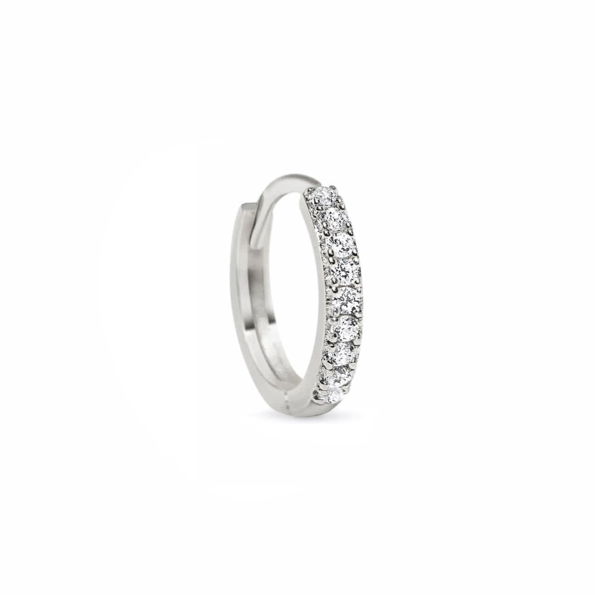 Single Thin Pave Huggie