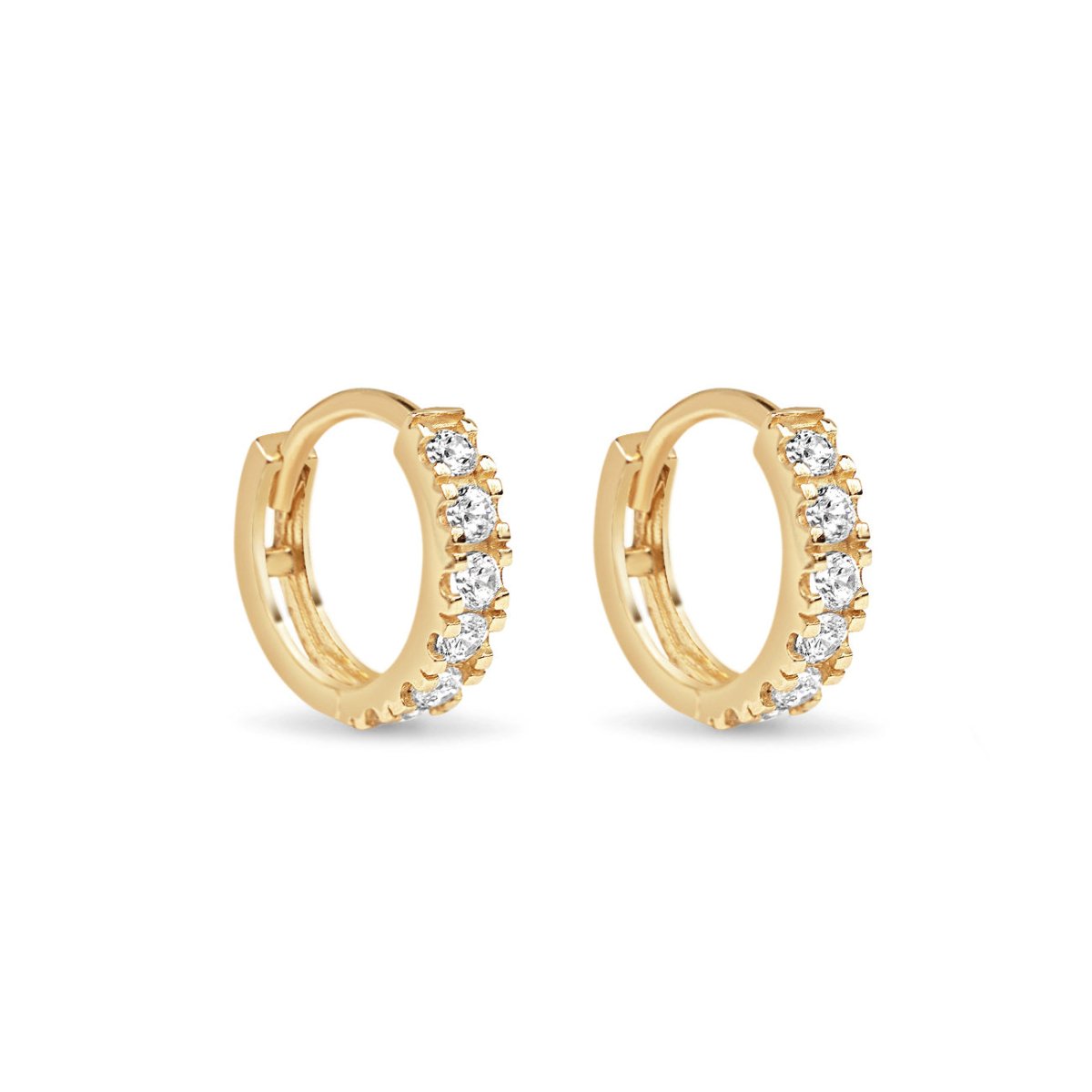 Pavé Huggie Earrings Moissanite