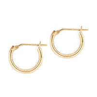 14K Gold Huggie Hoop Earrings