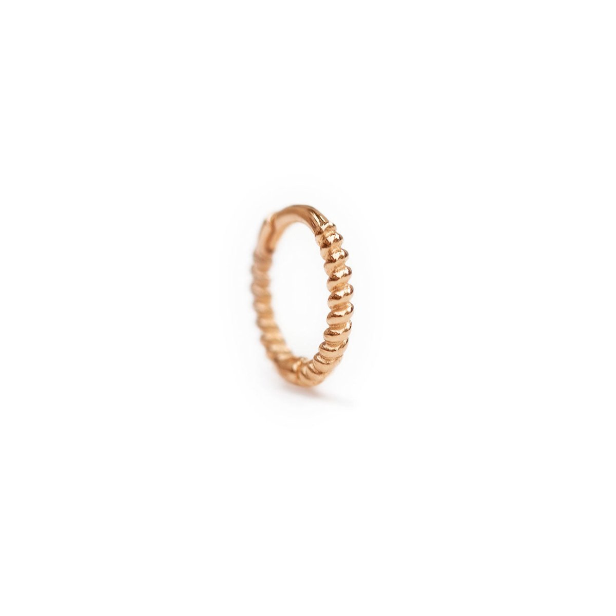 14K Rose Gold Rope Cartilage Earring