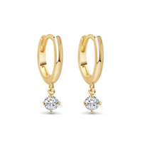 Pavé Dangle Huggie Earrings