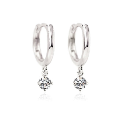 Pavé Dangle Huggie Earrings