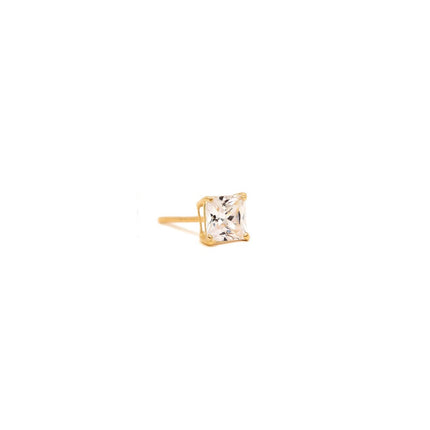 Princess Cut Single Stud