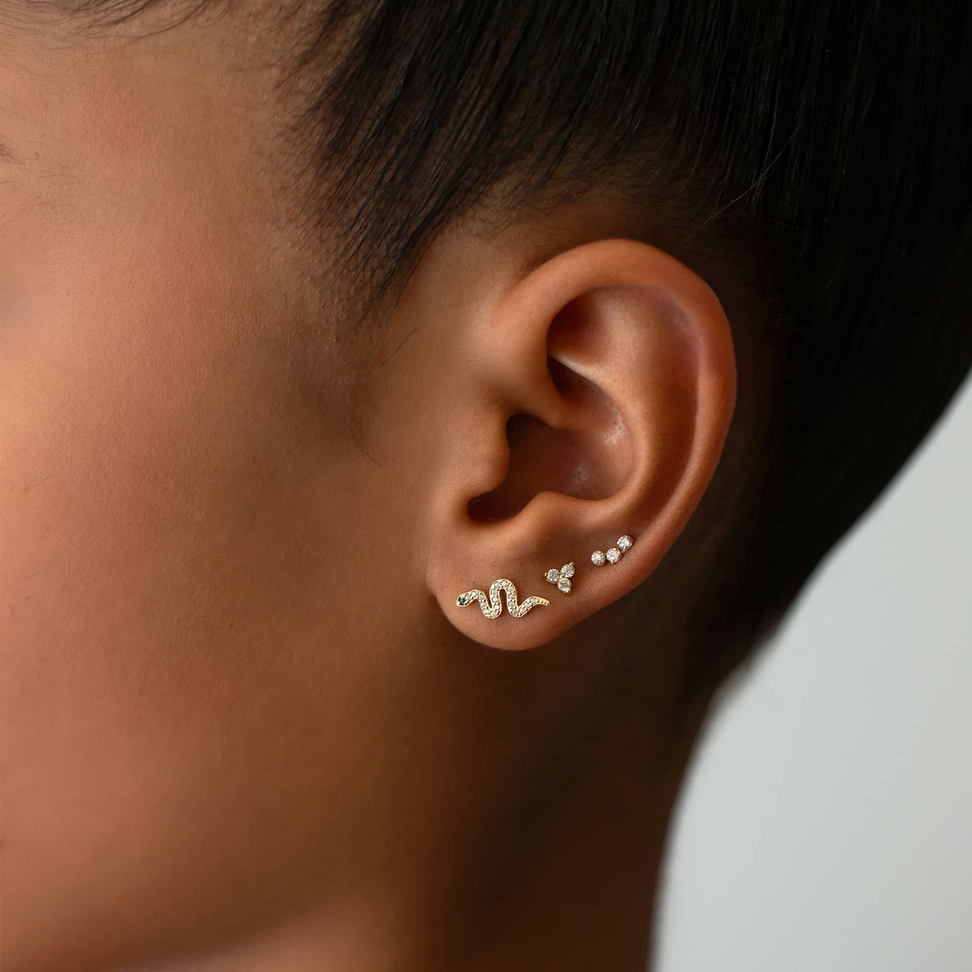 Snake Pavé Studs