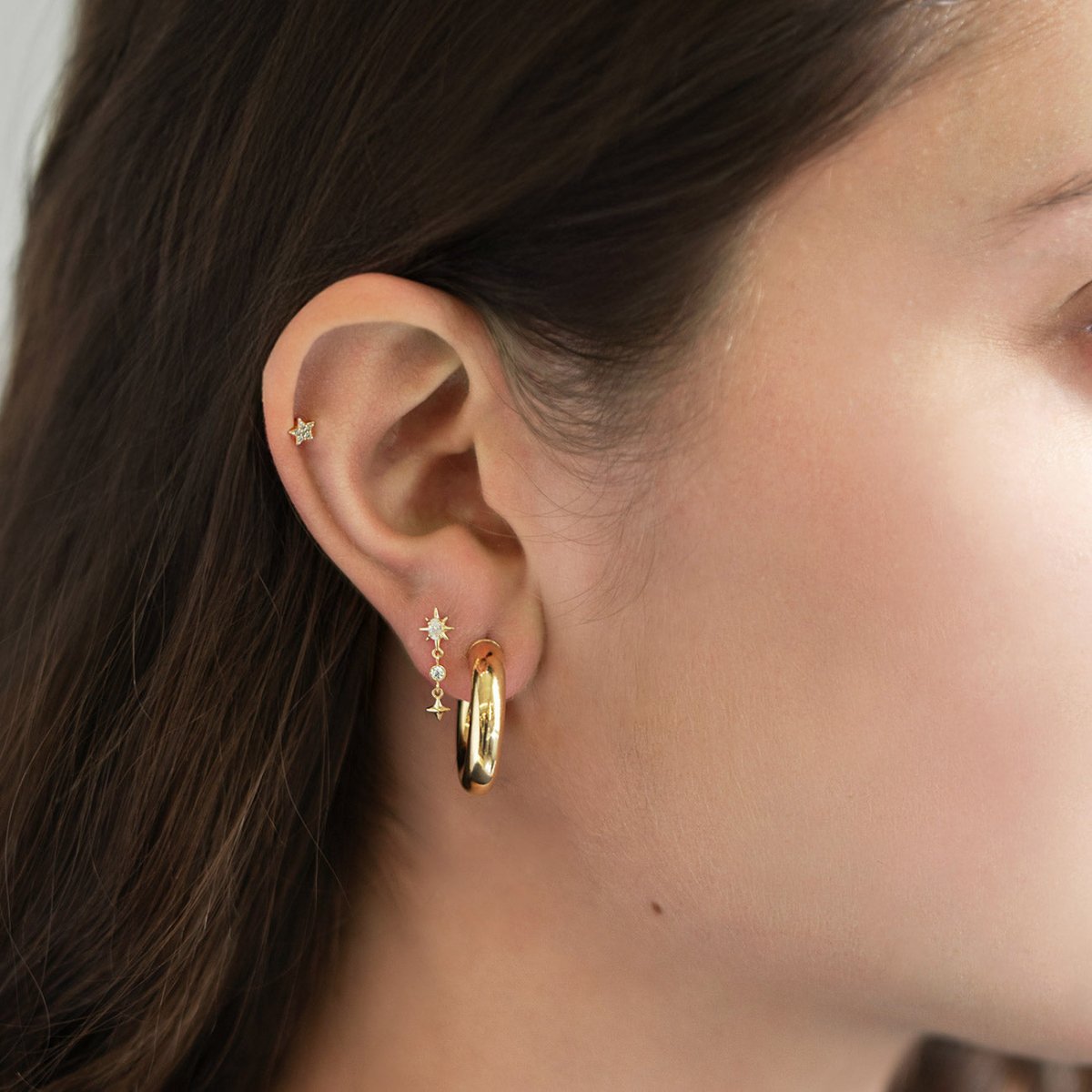 Dainty Starburst Drop Earrings