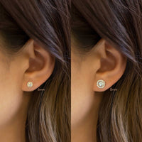 Solitaire Halo Studs