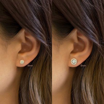 Solitaire Halo Studs