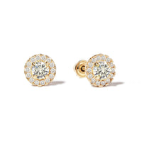 Solitaire Halo Studs