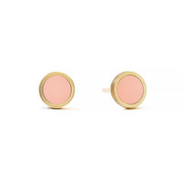 Gemstone Round Studs Rose Quartz