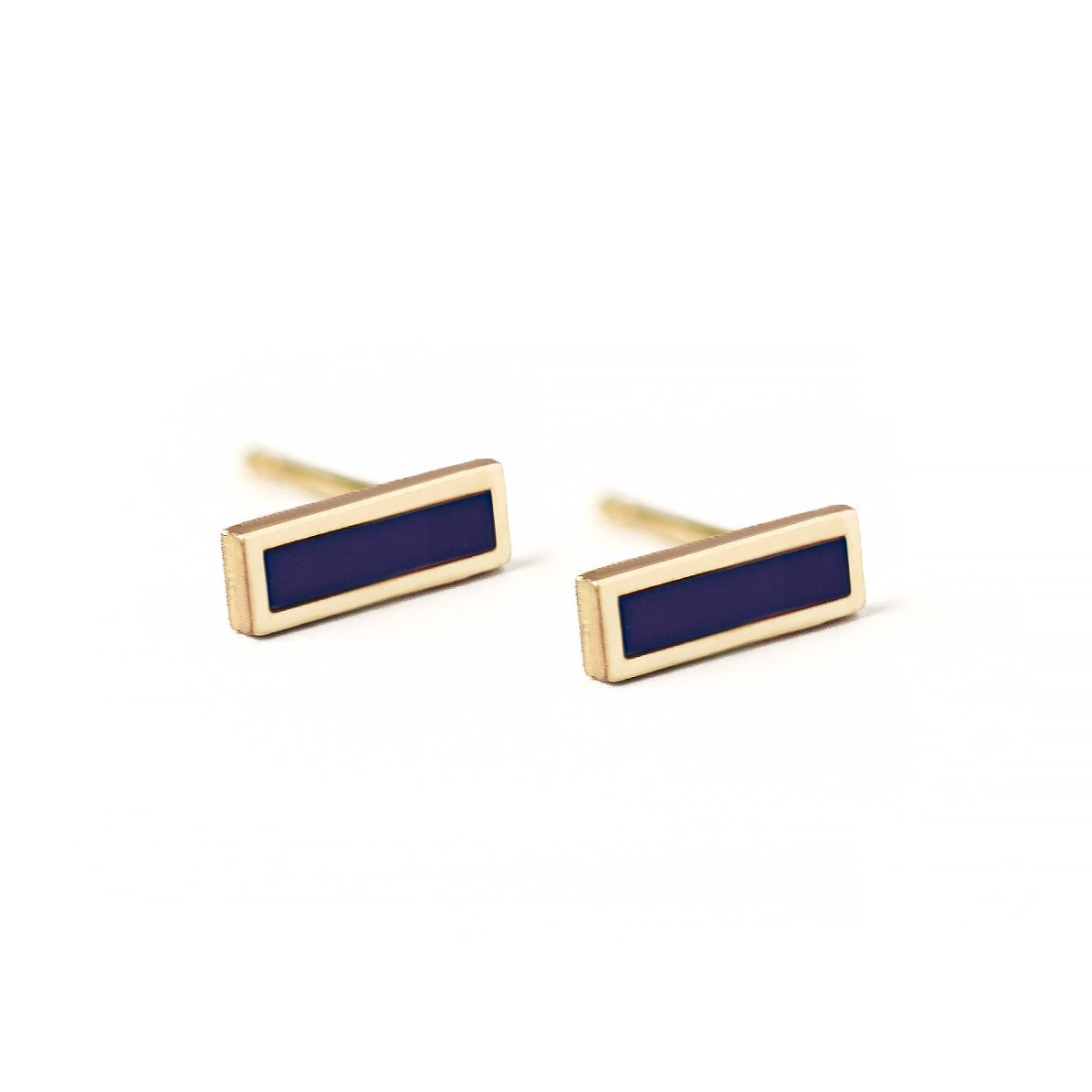 Gemstone Bar Studs Lapis Lazuli