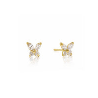 Tiny Crystal Butterfly Studs