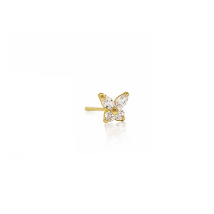 Tiny Crystal Butterfly Stud