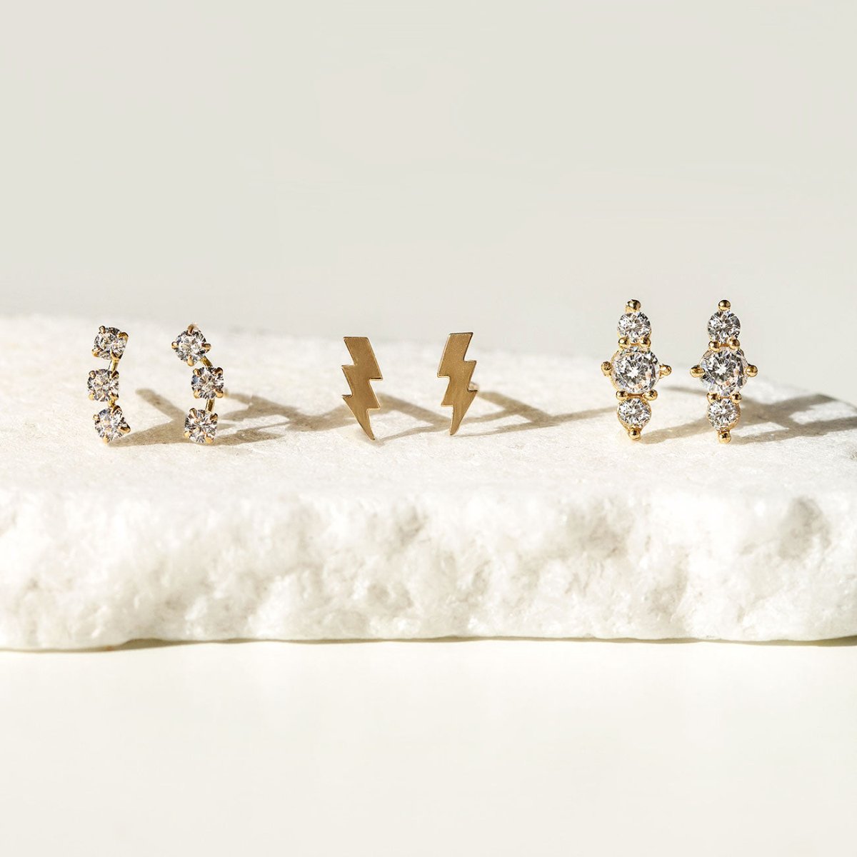 Trio Bar Pave Studs