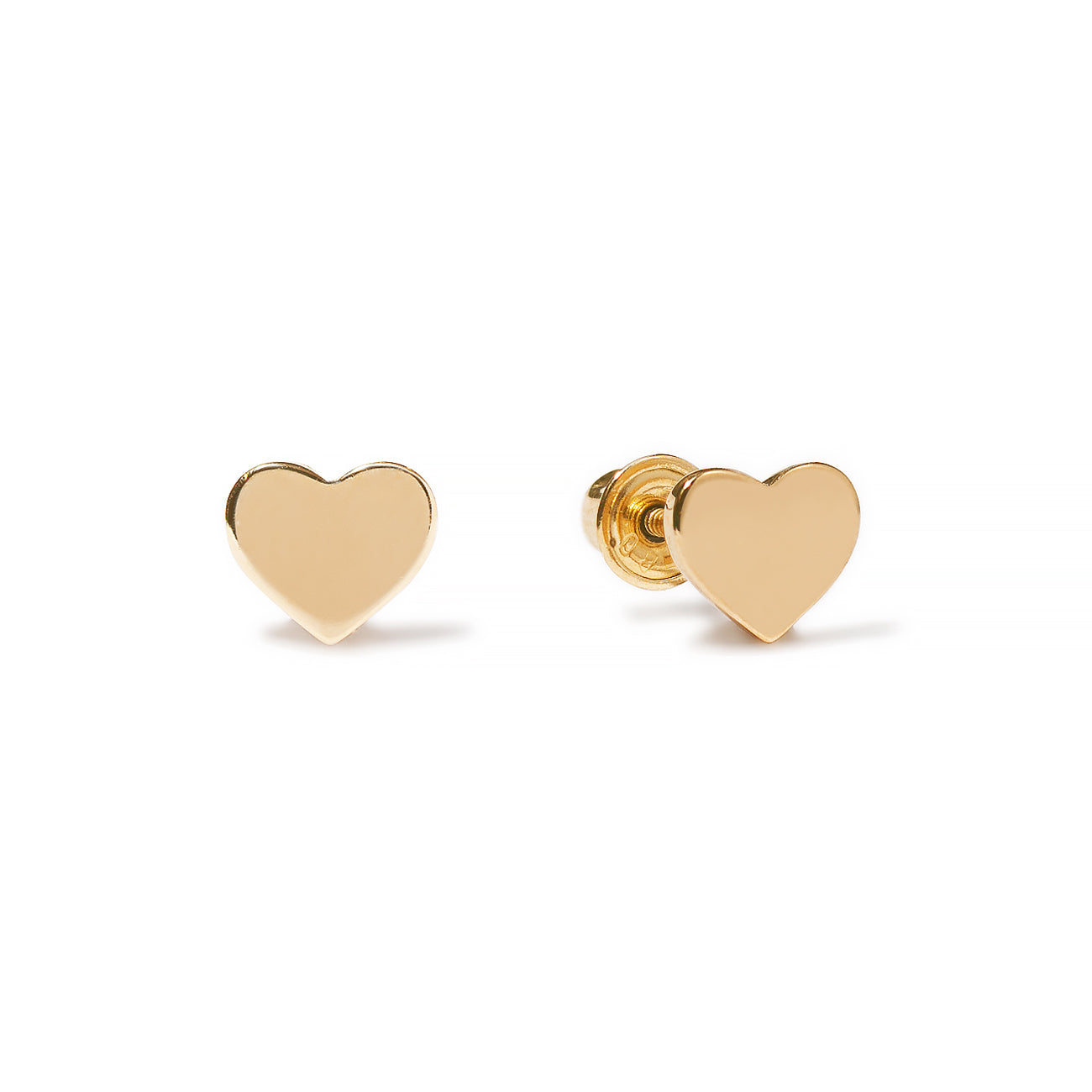 Tiny Golden Heart Earrings - Lisa Maxwell